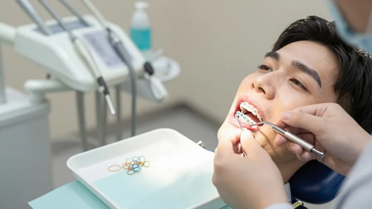 Odstraňování fixních rovnátek u ortodonta