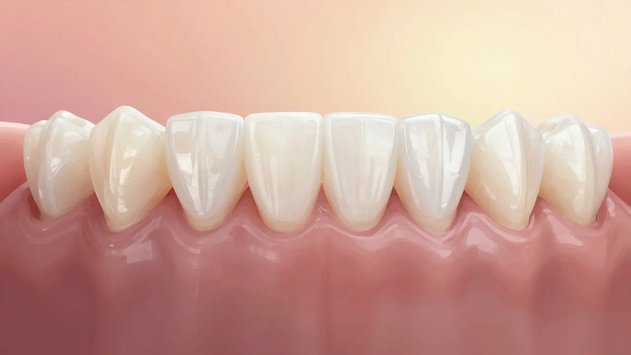 Transformation of crooked teeth into a perfect smile with porcelain veneers.