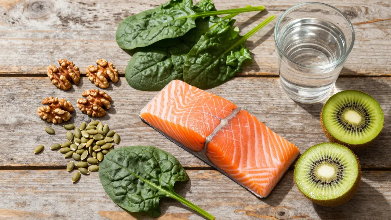 Zdravá strava bohatá na omega-3 a minerály pro zuby